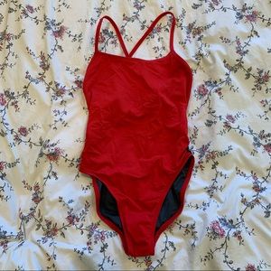 Jolyn Dayno Tie-Back Onesie in Red (Size 30) BNWT